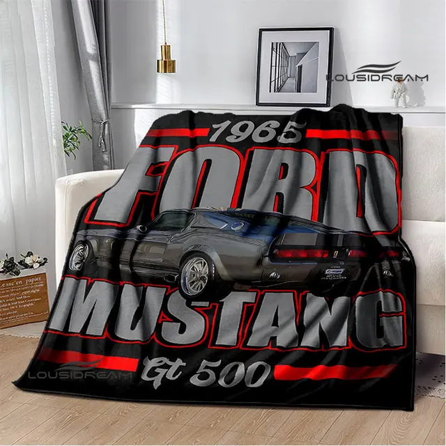 Mustang Auto Logo bedruckte Decke Flanell Decke warme Decke nach Hause  Reise decke Geburtstags geschenke Decken für Betten - AliExpress