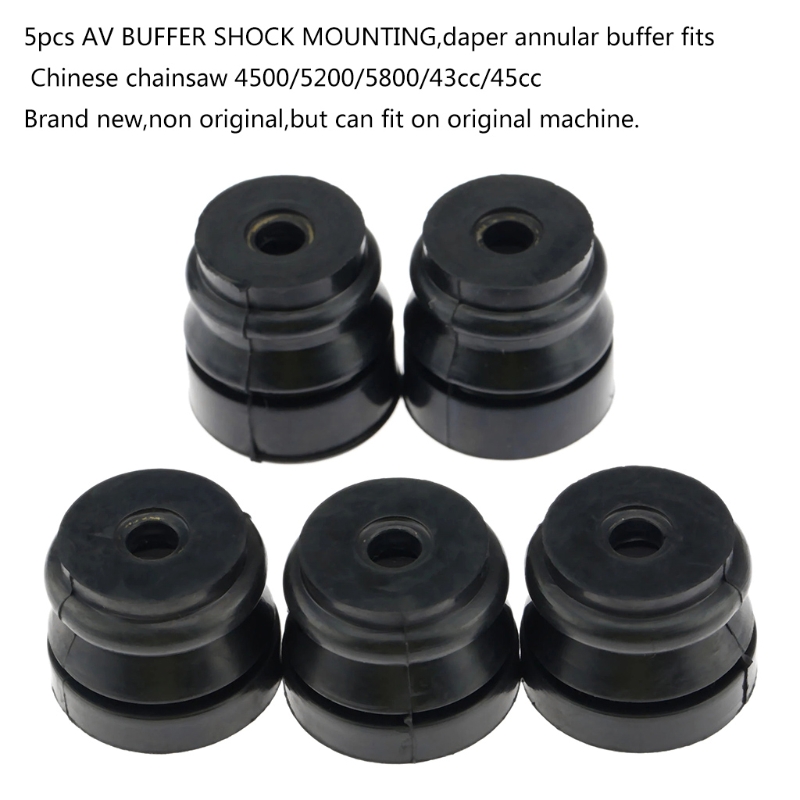 Description Picture 4 of item5 Pcs Tool Part Chainsaw Spare Parts BUFFER SHOCK MOUNTING Daper Annular Buffer for Chinese Chainsaw 4500/5200/5800/4