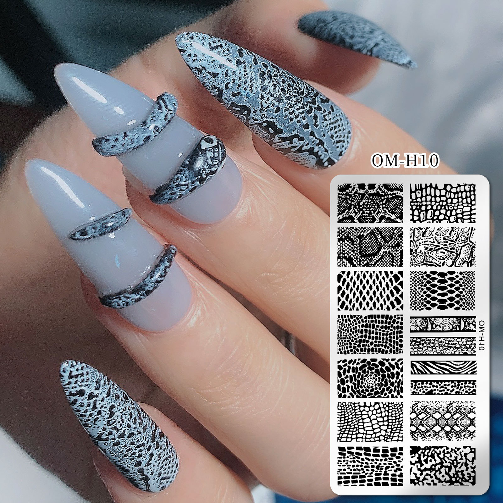 Description Picture 3 of itemNail Art Templates Natural Animal Snake Flower Grass Tree Image Nail Stamping Plates Set Mold 12*6cm Stamper Manicure Decoration
