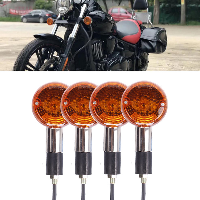 Universal Fit Motorcycle Front/Rear Turn Signal Indicator Lights 