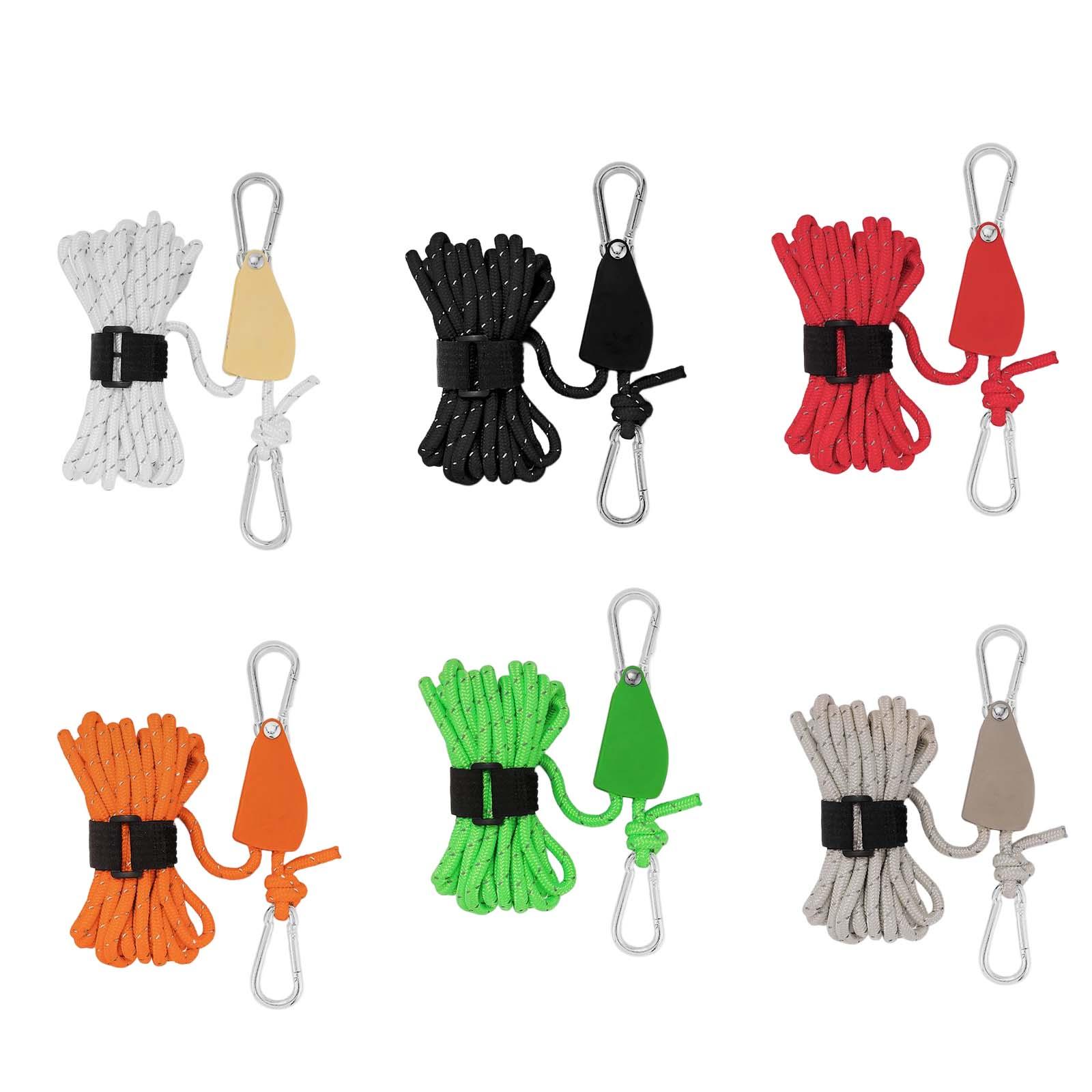 Multifunction Tent Cord Paracord with Buckle Cord Lanyard for Camping Outside Backpacking Emergency Essential Accessories