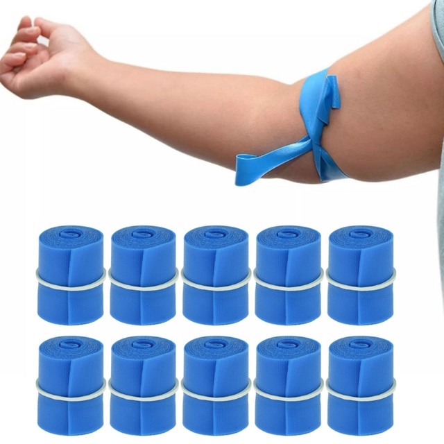 10 Rolls First-Aid Disposable-Tourniquets Latex-Free