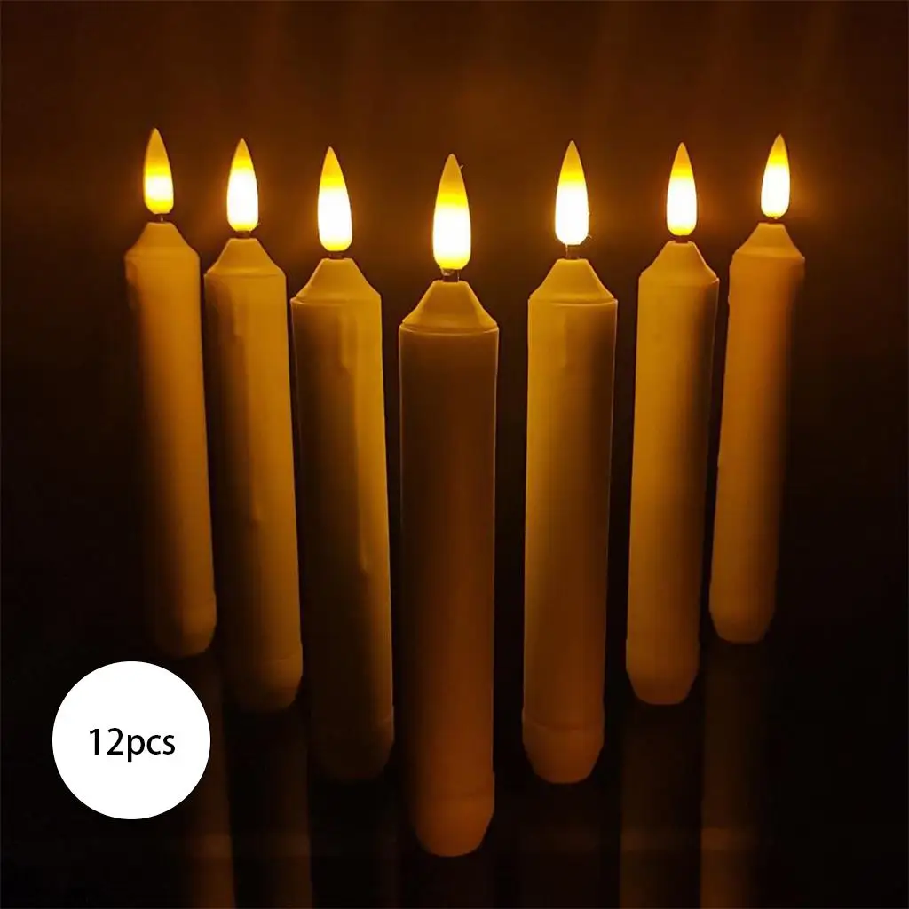 12 Pieces LED Candles Romantic Decorations for Indoor Home Holiday Halloween Decor