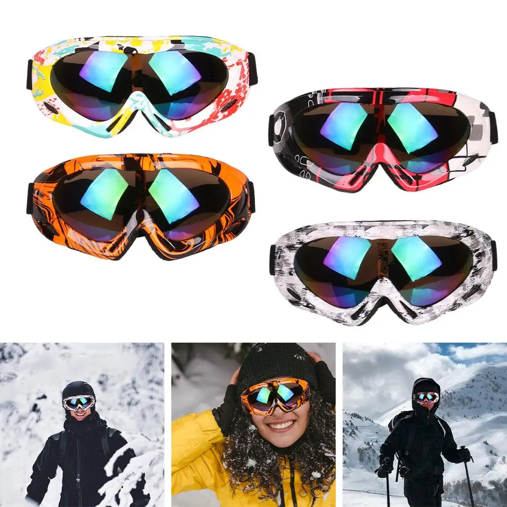 Adult Children Ski Goggles Windproof Eyewear for Outdoor Sports Motorcycle Snowboarding Snow Goggles Windproof UV Protection