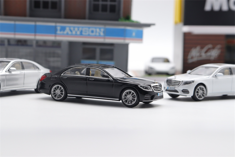 Pre order Master 1:64 MB S Class S350 W222 Metallic Black /White Diecast  Model Car| | - AliExpress