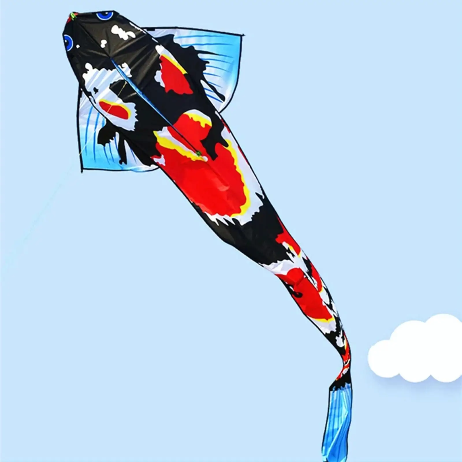 Beautiful Large Kites Long Tail with 100M Line 3D Single Line Kite Easily Fly for and Audlts Activities Beach