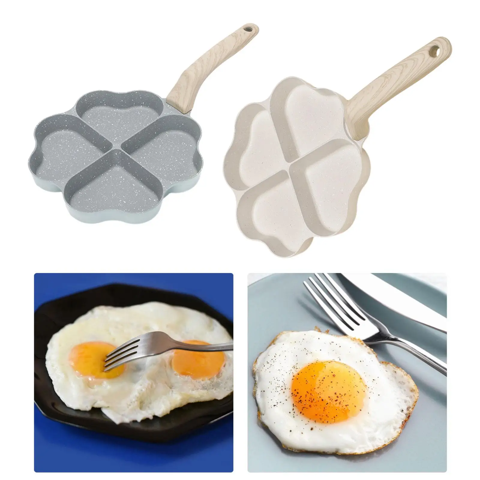 4 Cup Egg Frying Pan Nonstick Omelet Pan for Vegetable Plett Pan Crepe Pan