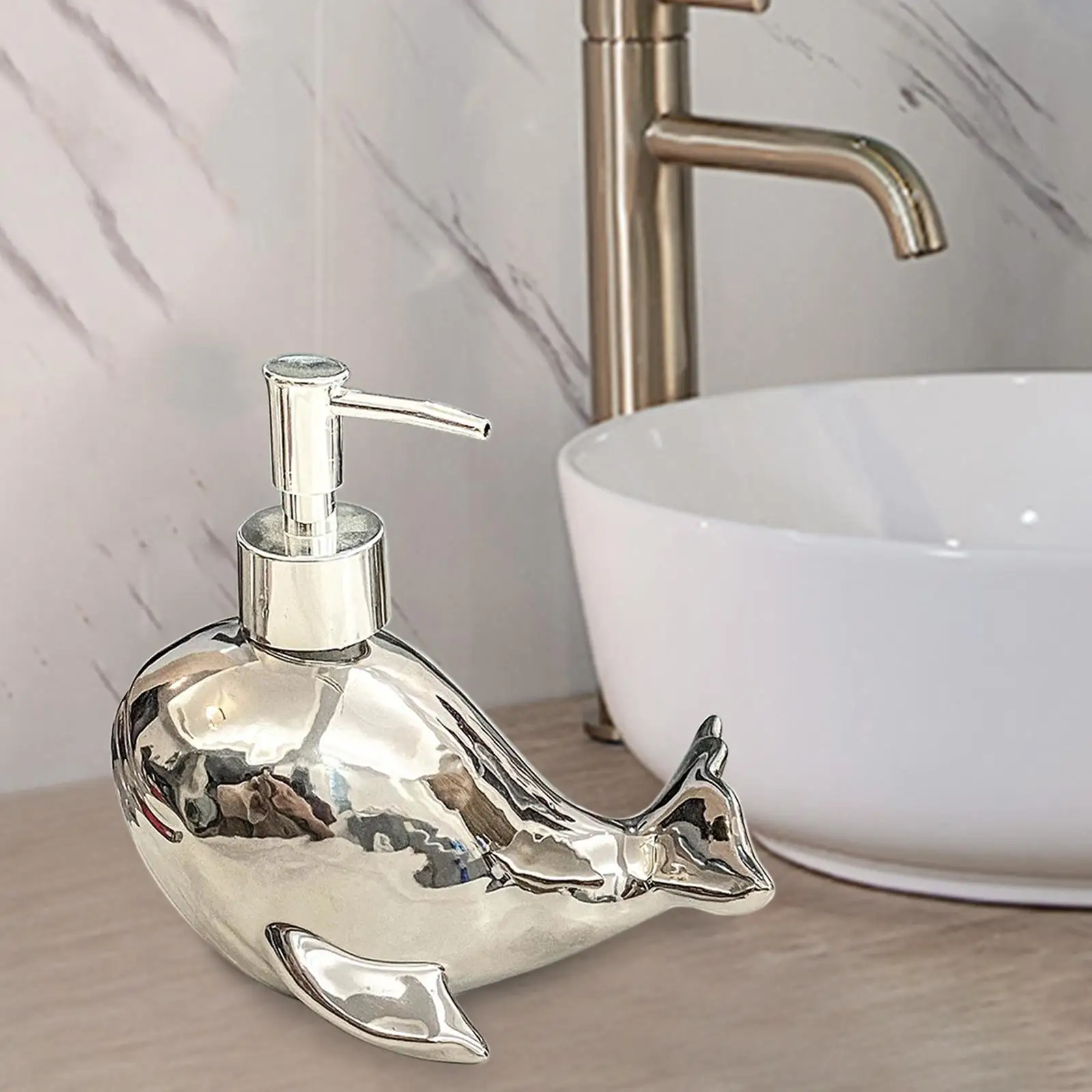 Ceramic Hand Soap Dispenser 400ml Modern Bathroom Lotion Dispensers Pump Bottles for Shop Countertop Conditioner