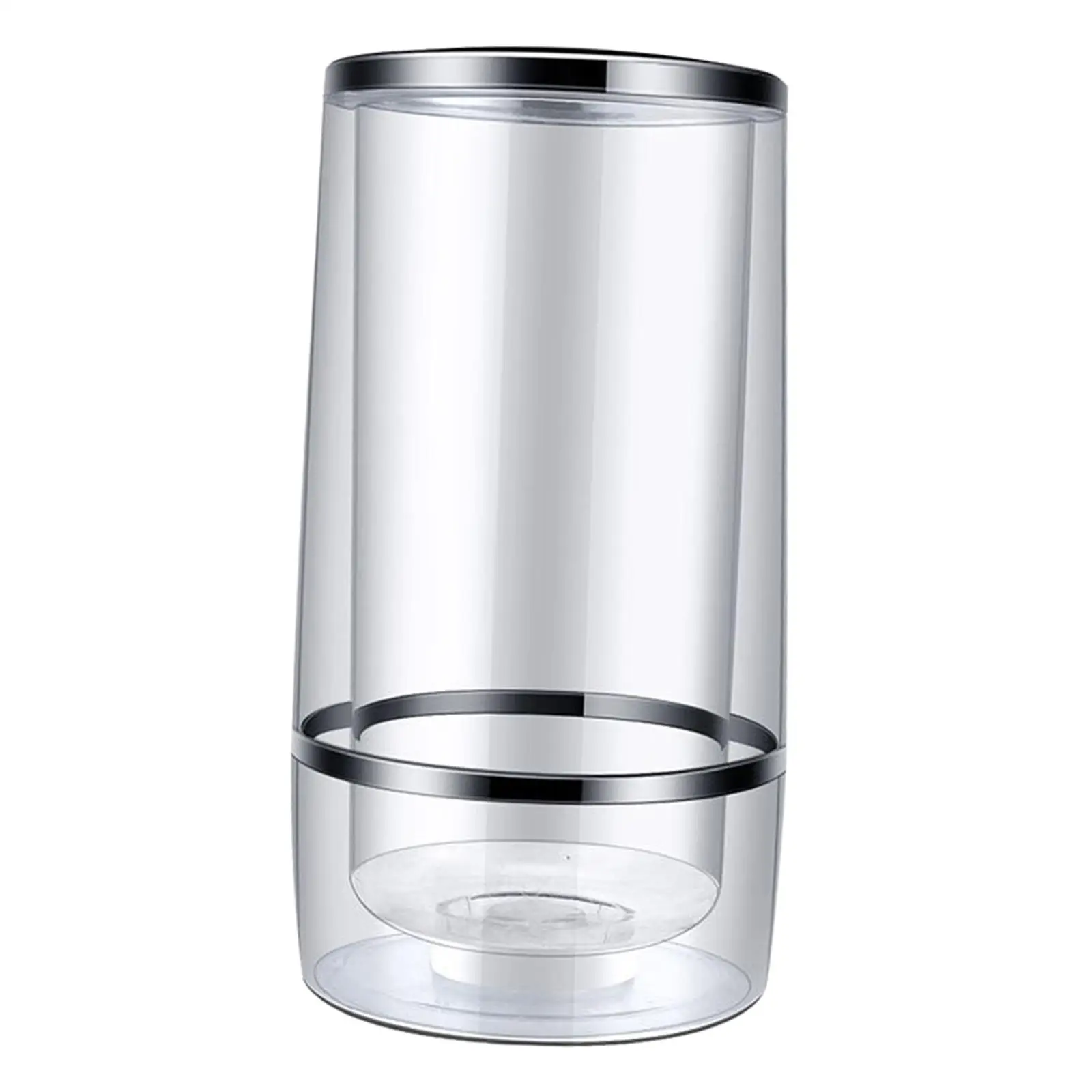 Clear Plastic Ice Bucket Wine Chiller Insulated Ice Bucket Beverage Tub Wine Bucket for Camping Picnic Home Cocktail Bar Parties