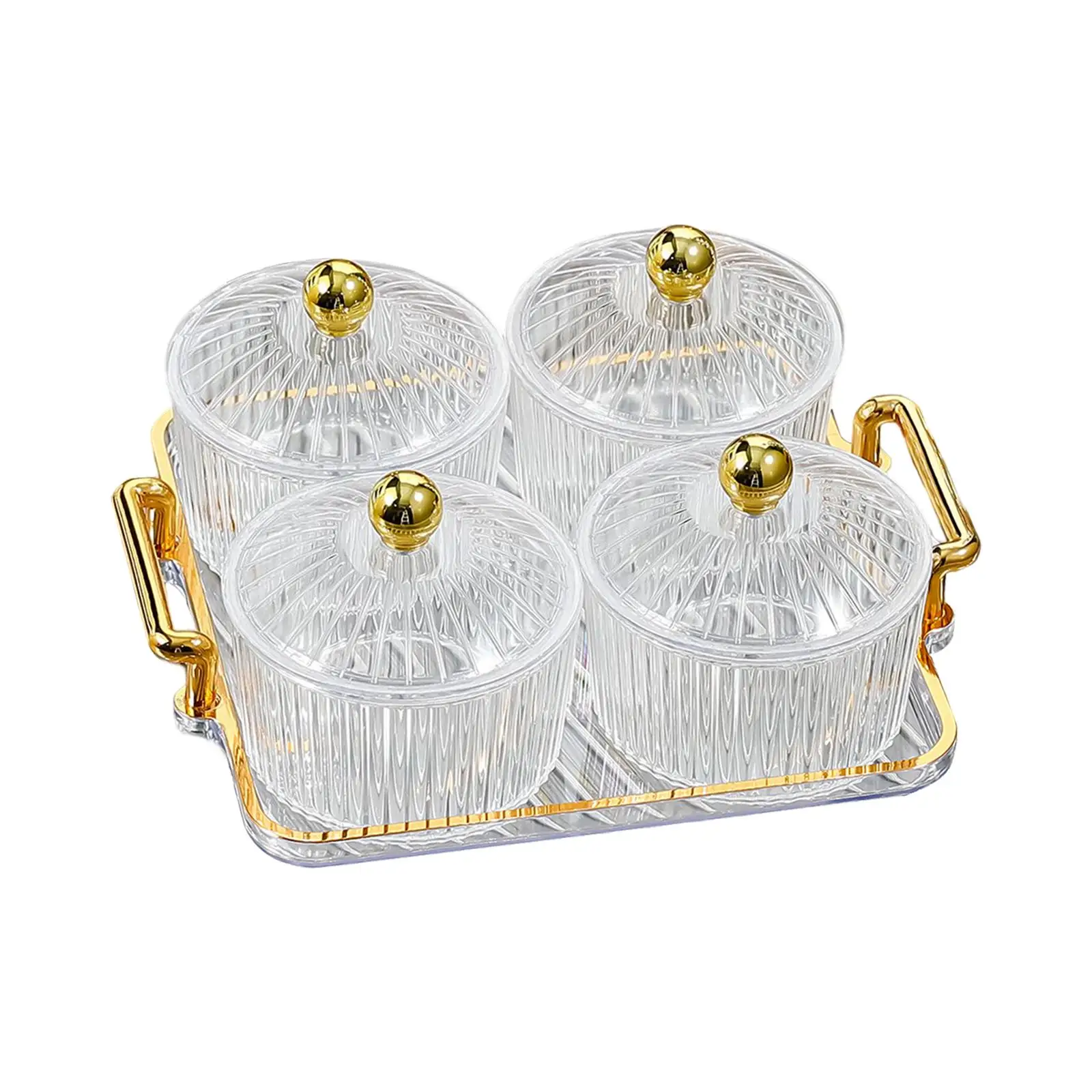 Durable Dessert Dividing Plate Serving Bowls Cookies Jar Condiment Tray Fruit Snacks Serving Platter for Wedding Home Caddy Nuts