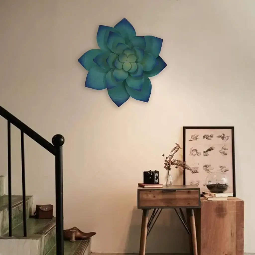 2x Iron Succulents  wall Decoration Home Bedroom Living Room Sculpture