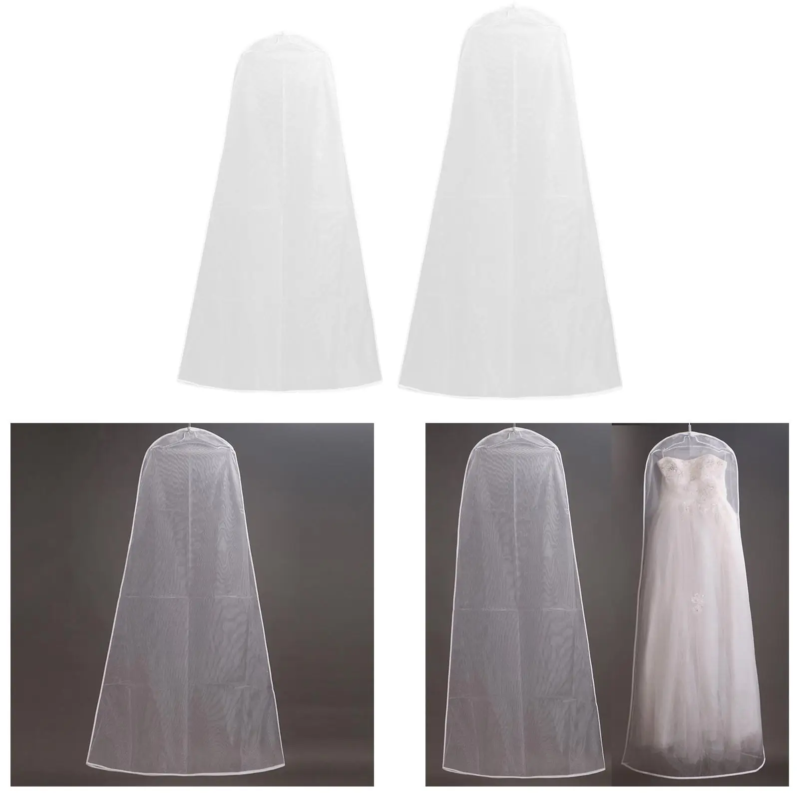 Pullover Wedding Dress Garment Bag Cover Washable Storage Bag Dustproof Covers for Evening Gown Windbreakers Down Jackets