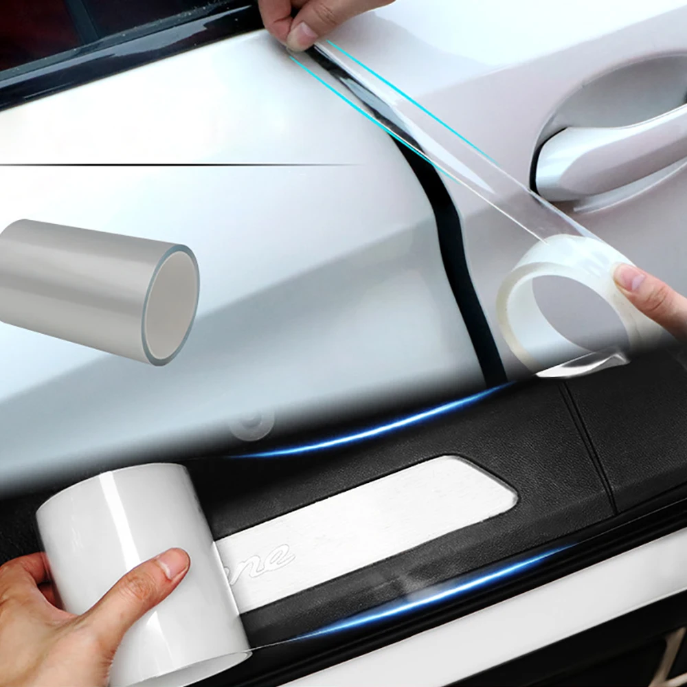 Auto Transparente Aufkleber Tür Rand Schutz Film Anti Scratch Universal Auto Tür Sill Aufkleber Film Auto Stoßstange Schwelle Schutz – Detail 2
