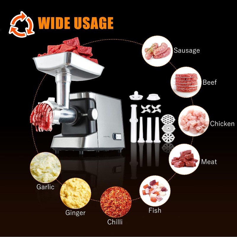 Title 15, Meat Grinder Electric, Sausage Stuffer Machine,...