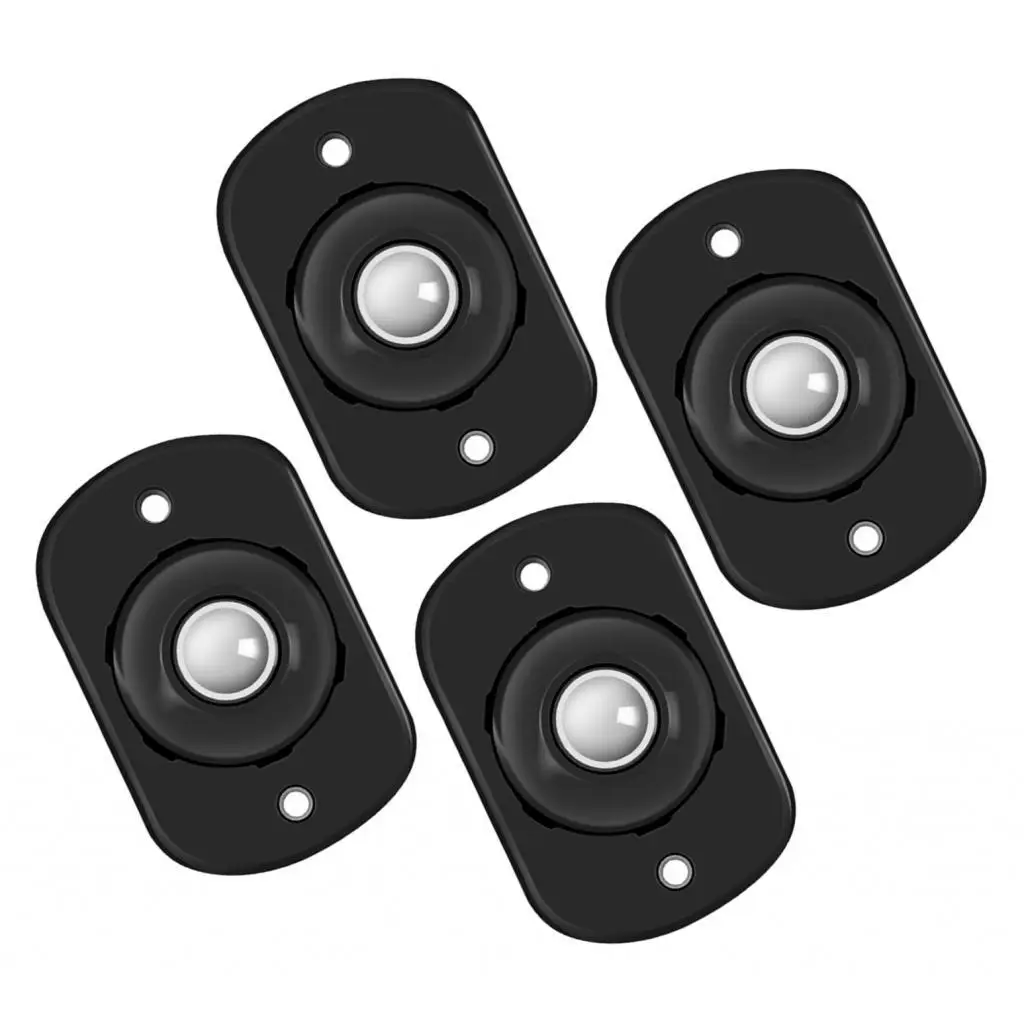 4x Self Adhesive Caster Wheels Mini Swivel Wheels Furniture Pulley Castor Bedroom Office Universal Pulley for Storage Box Moving
