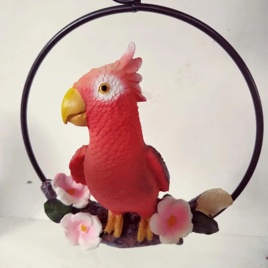 Simulation Bird Parrot Artificial Model Resin Animal Image Lawn