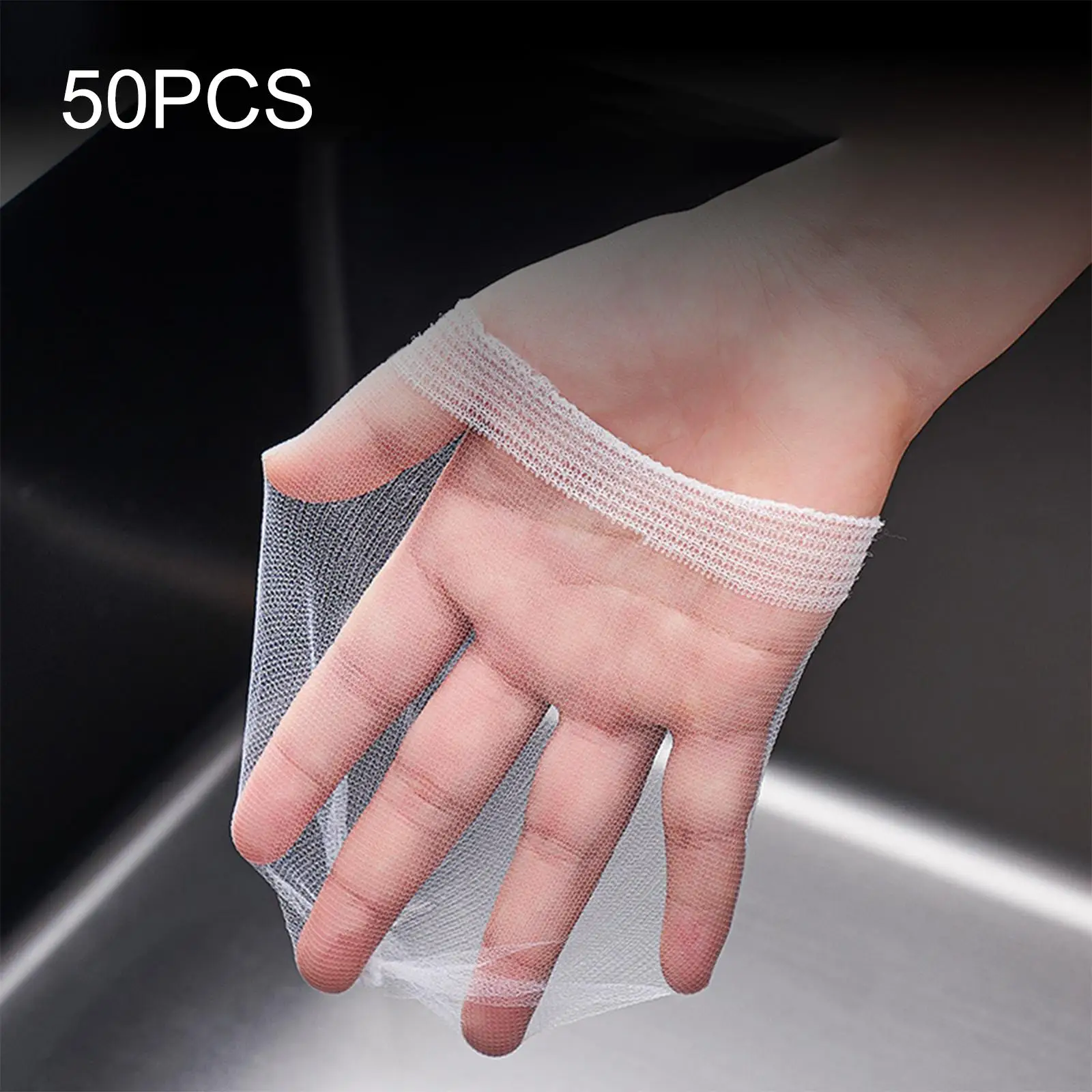 50x Sink Strainer Mesh Bag Sink Strainer Pouch for Bathroom Laundry