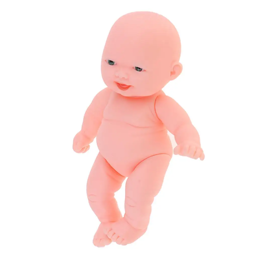 11cm Full Vinyl Reborn Newborn Baby Girl Doll with Expression