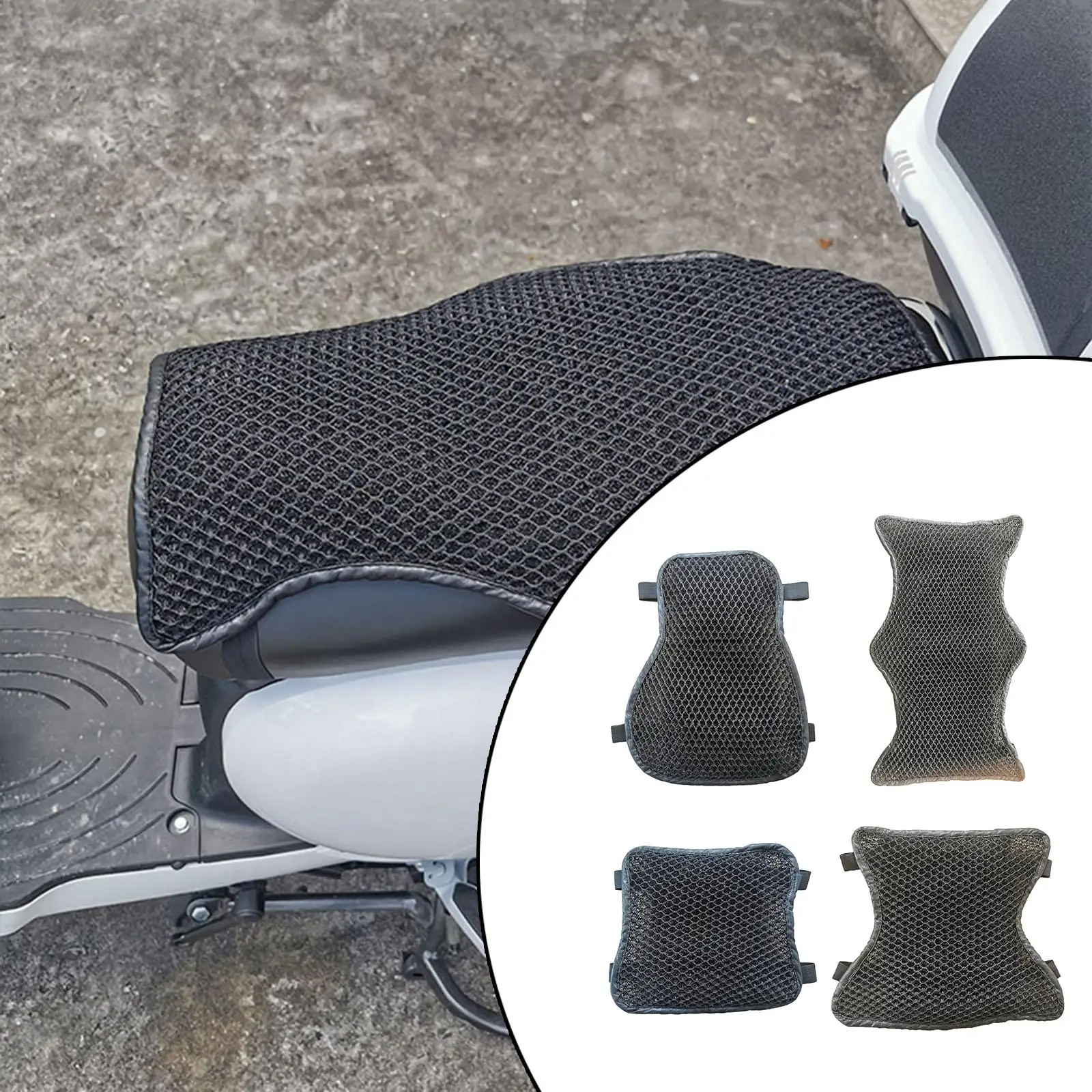 Motorcycle Seat Cushion Reduces Pressure Anti-Slip Fits for Long Rides Sport