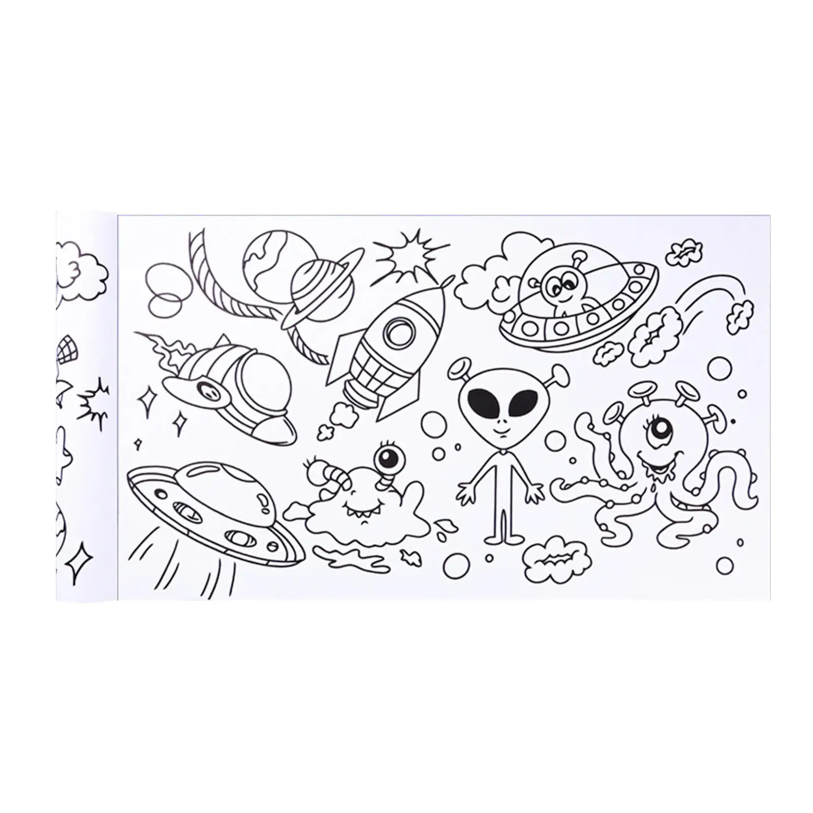 Children Coloring Paper Roll Wall Coloring Stickers Coloring Book Paper Rich Patterns 30cmx300cm DIY Arts Crafts Activity