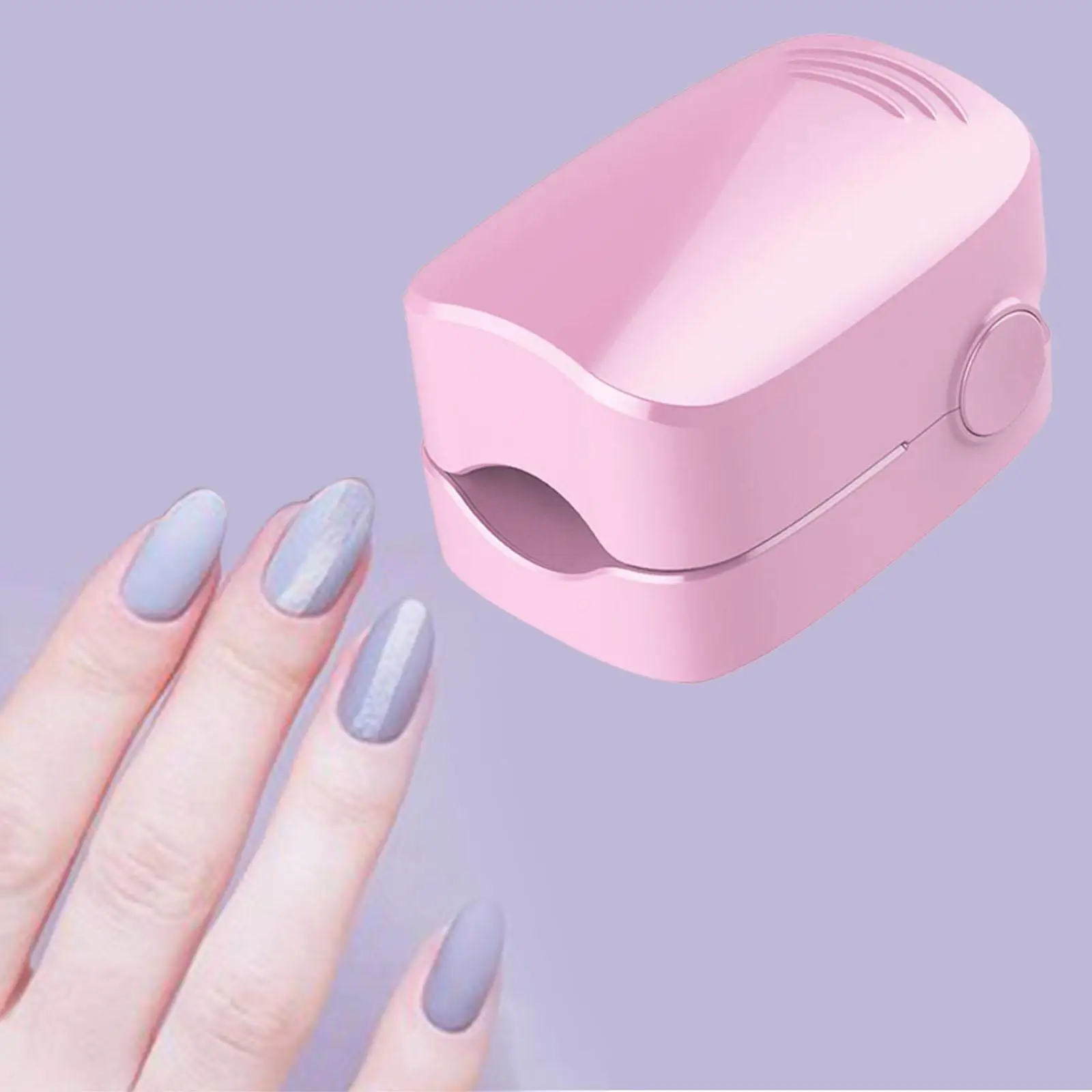  Nail Lamp, Portable   Size Nail Dryer with USB Cable for  Polish(Pink)