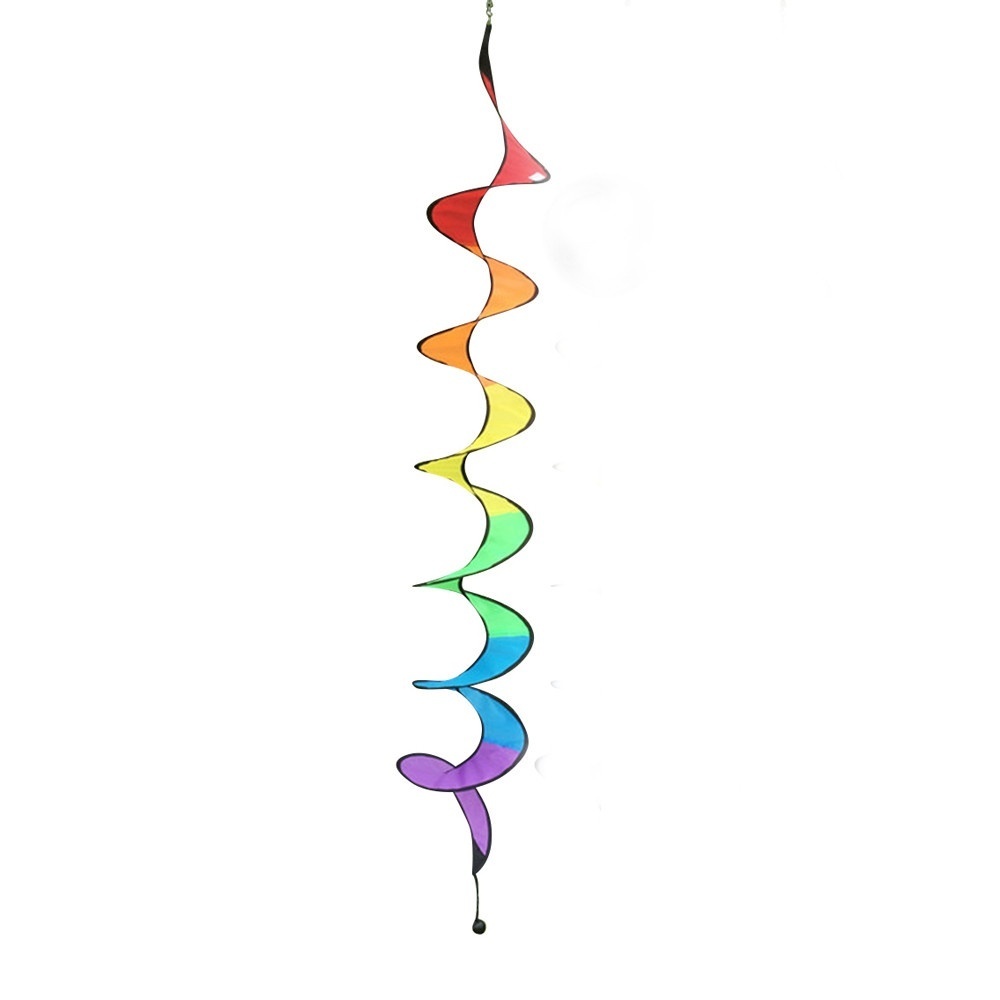 1Set Faltbare Regenbogen Spirale Windmühle Zelt Bunte Schöne Wind Spinner Garten Outdoor Camping Picknick – Detail 4