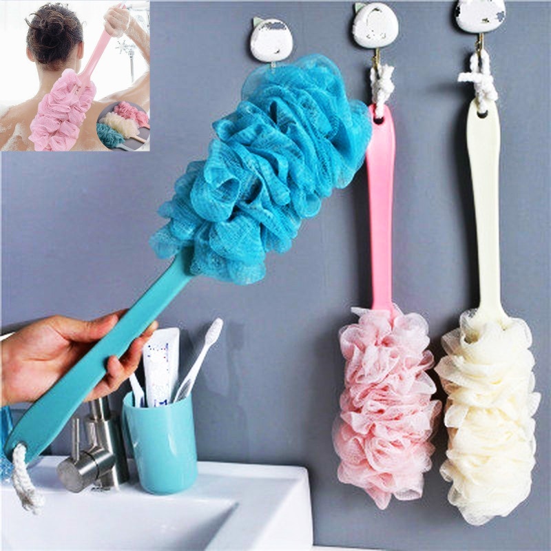 1PCS Lange Griff Bad Pinsel Zurück Bad Dusche Wäscher Körper Weiche Mesh Peeling Puff Sauber Selbst Bad Zurück Pinsel – Detail 10