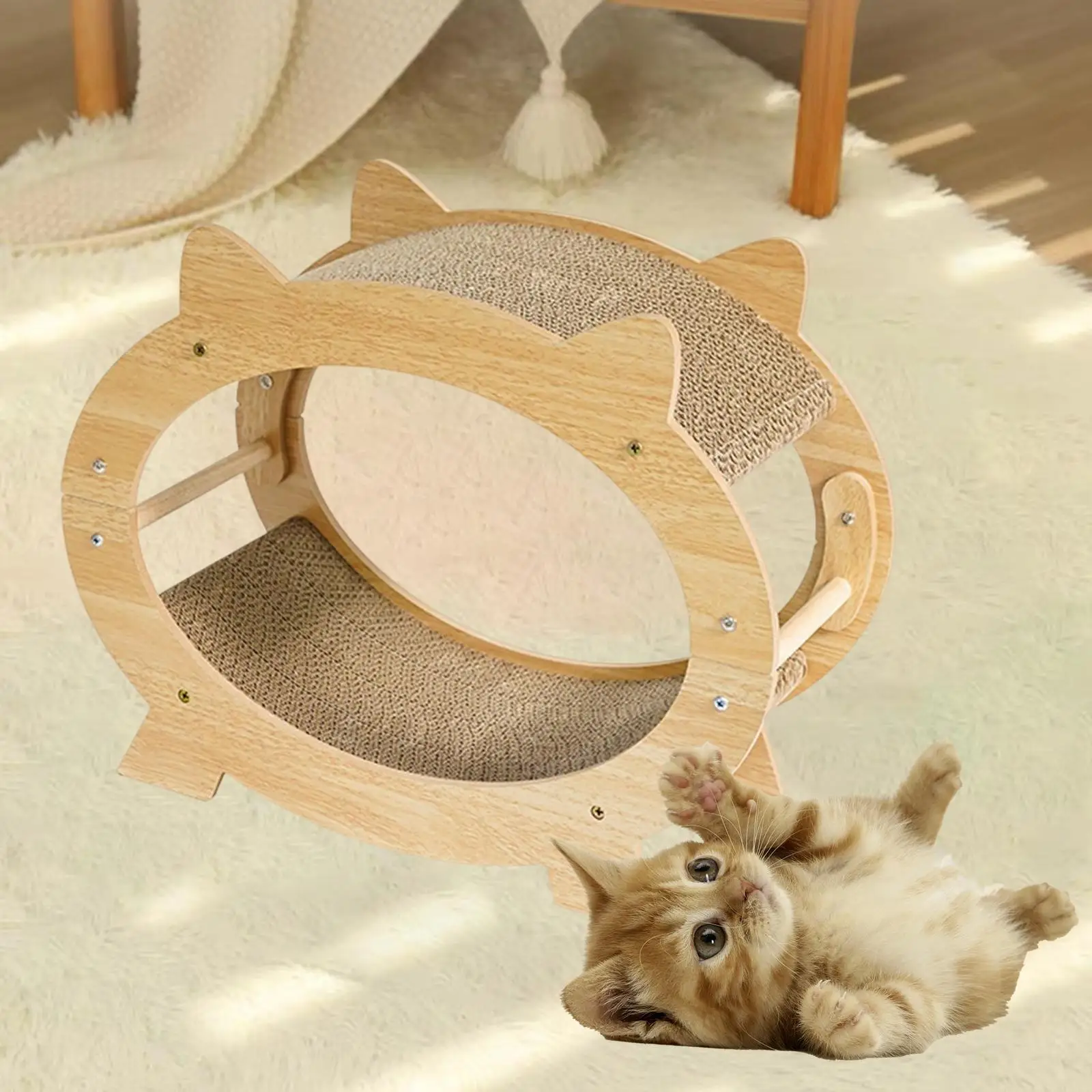 Cat Scratcher Board Bed Wear Resistant Grinding Claw Interactive Play Toy Cat Bed Scratch Pad for Kitten Pet Accessories