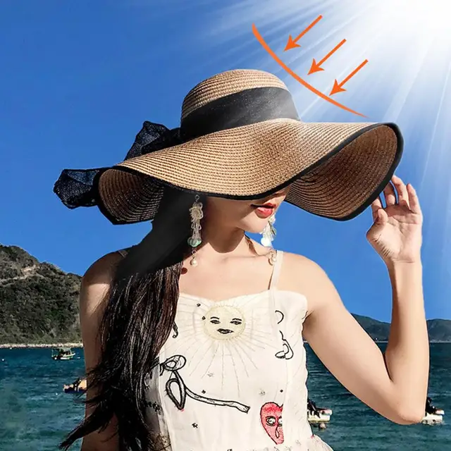New European And American Women's Summer Sunshade And Uv Protection Beach  Hat With Wide Eaves And Color Matching Fisherman Hat - Sun Hats - AliExpress