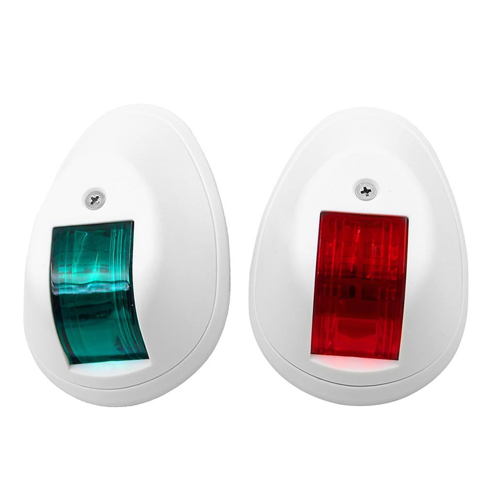 2-part 12V / 24V Boat LED Navigation Light Green / Red Position Light