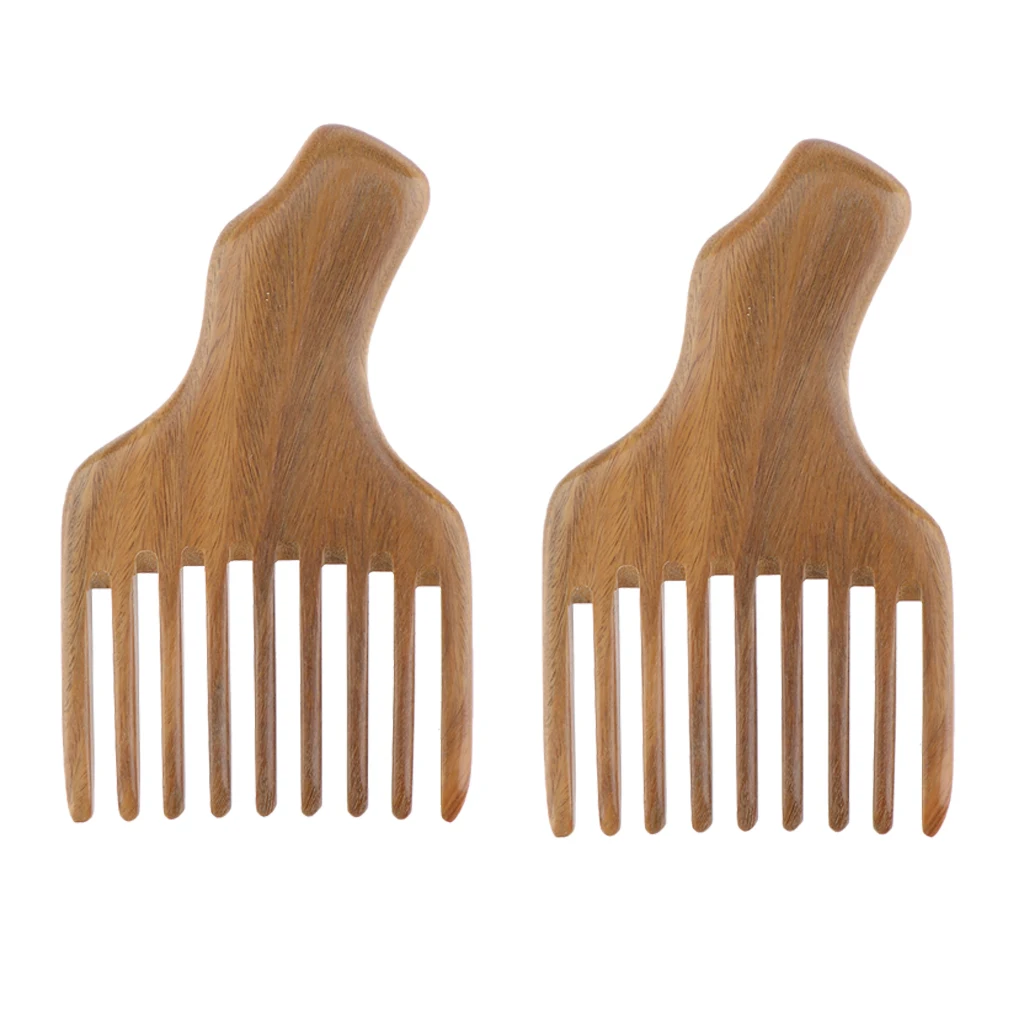 2 .7 inch Detangling Comb Wood Lift  Comb Braid Afro Hair Pocket Comb