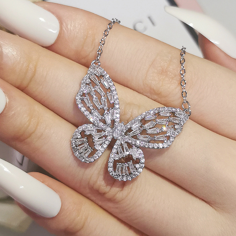 3er-Pack 2026 Neuer Luxus Schmetterling Silberfarben Braut Dubai Hochzeit Für Frauen Damen Jubiläumsgeschenk Schmuck Großhandel J7586 – Detail 5