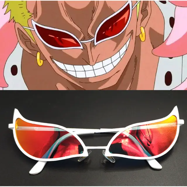 One Piece Donquixote Doflamingo Cat Eye Cosplay Sunglasses for Men Women  Fashion Vintage Funny Sun Glasses