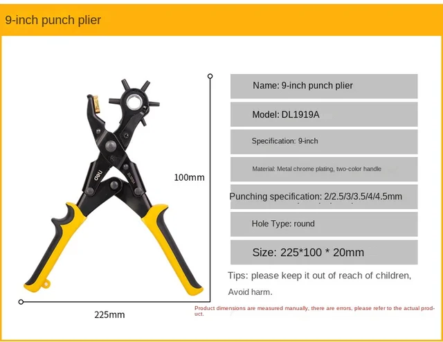 Belt Punch - Fractional Inch Sizes
