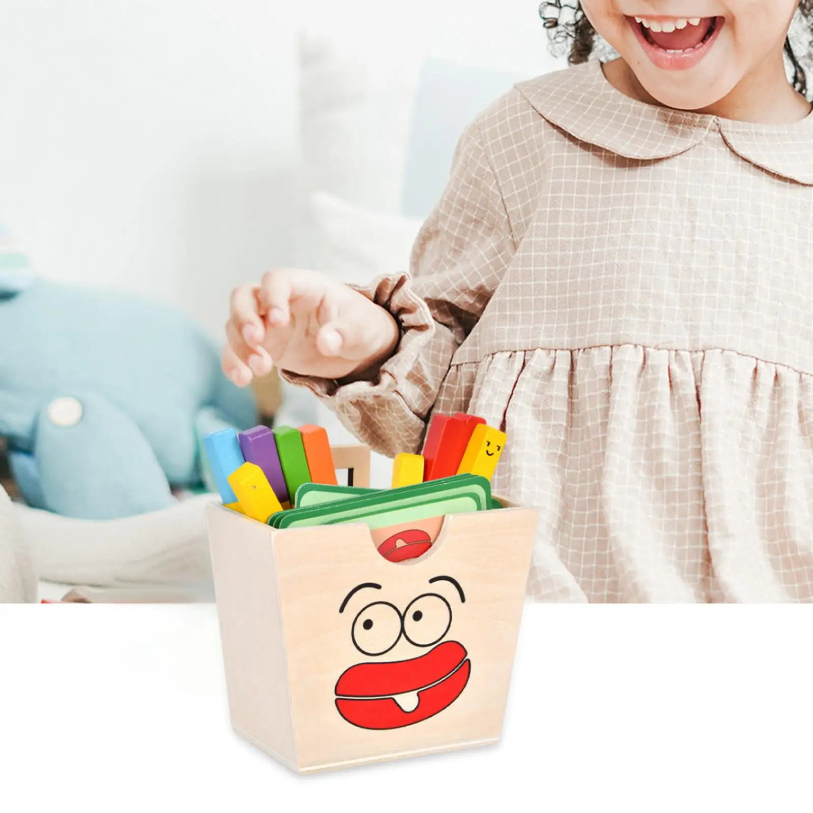 Color Sorting Matching Box Logical food Puzzle Game Assembly for Learning Activity Color Sorting Kindergarten Counting