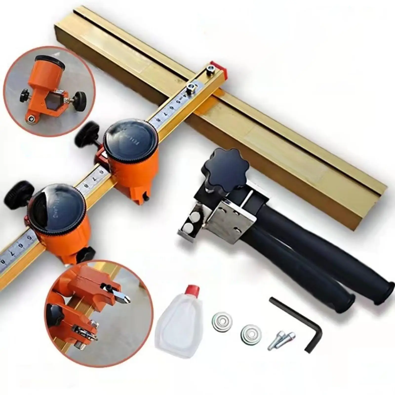 Glass Cutter Glass Tile Cutter Durable with Automatic Oil feed Ergonomic Crafts DIY Project Hand Tool for Ceramic Tile Mirrors