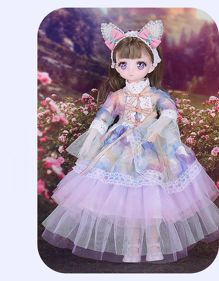 1/6 Bjd Puppe Hochzeit Kleid Anime Prinzessin Kleid Action-figuren Sphärische Gelenk Puppe Für Kinder Spielzeug Mädchen Cosplay 30cm lolita – Detail 23