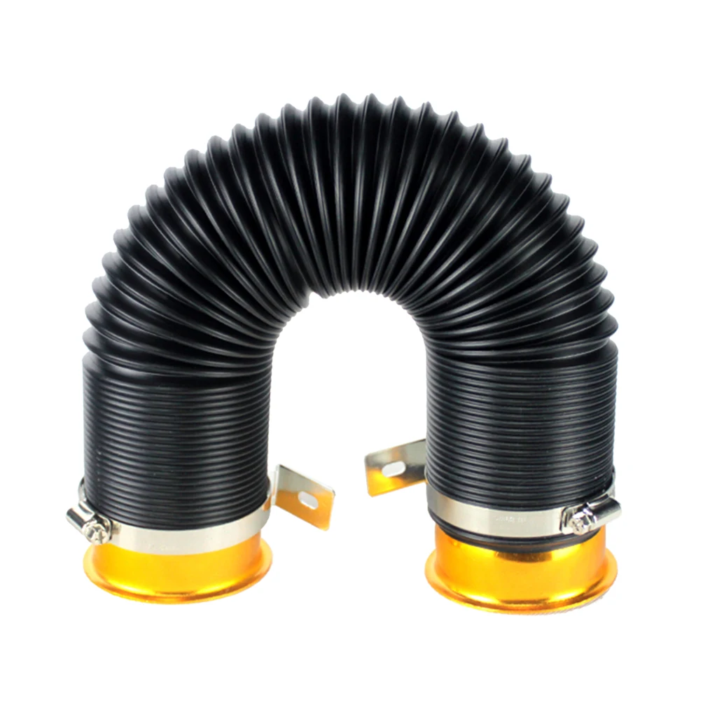 Air Duct Hose,Adjustable 76mm Universal Car Cold Air Turbo Intake Inlet Pipe Flexible Duct Tube Hose Pipe Induction Kit