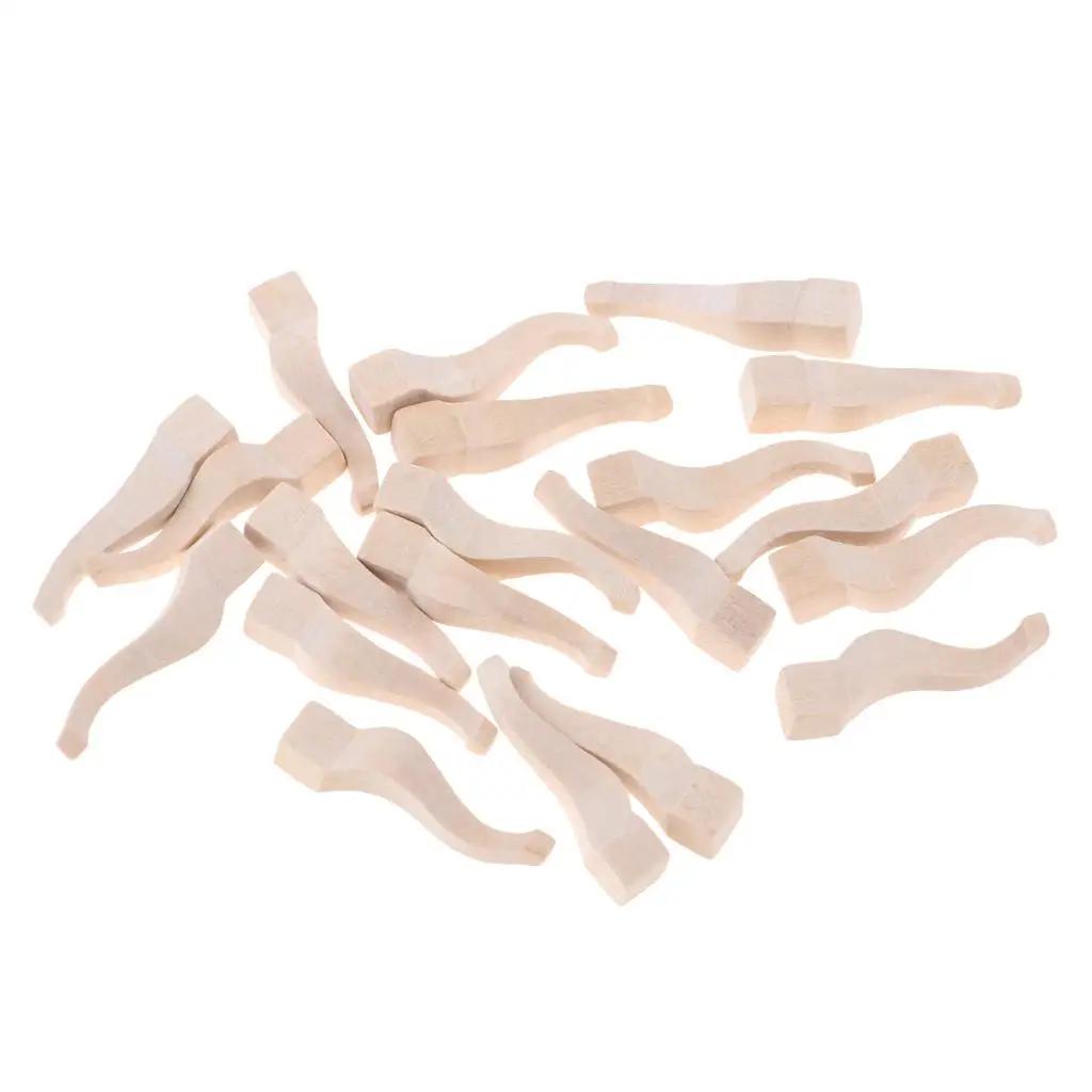10 Pieces Wood Table Legs /12 Dollhouse Miniature DIY Making Accessory