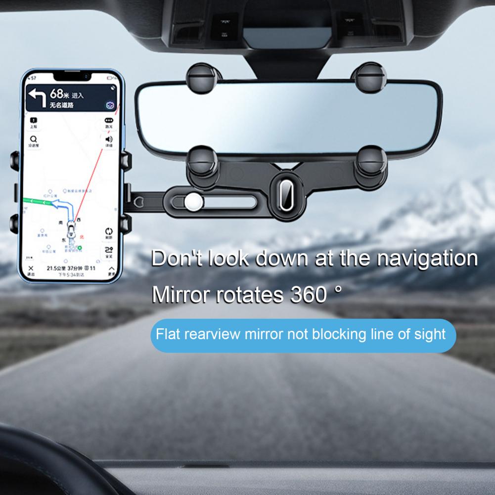 Автомобильный держатель для телефона, легко устанавливается, регулируемый,  поворот на 360 градусов, крепление на зеркало заднего вида автомобиля,  кронштейн для телефона, автомобильные аксессуары | AliExpress