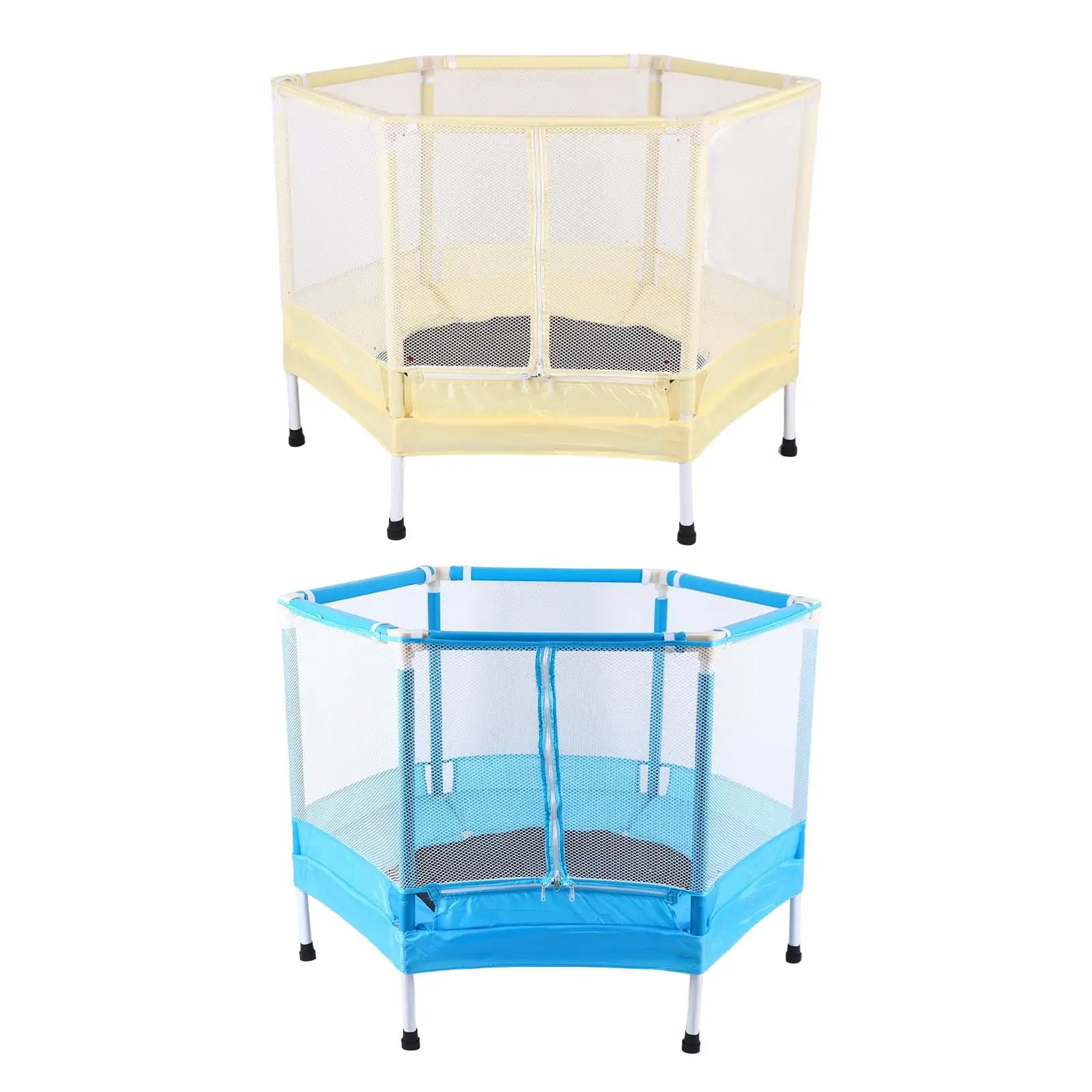 Children Jumping Trampoline with Enclosure Net Home Bed Steel Pipe