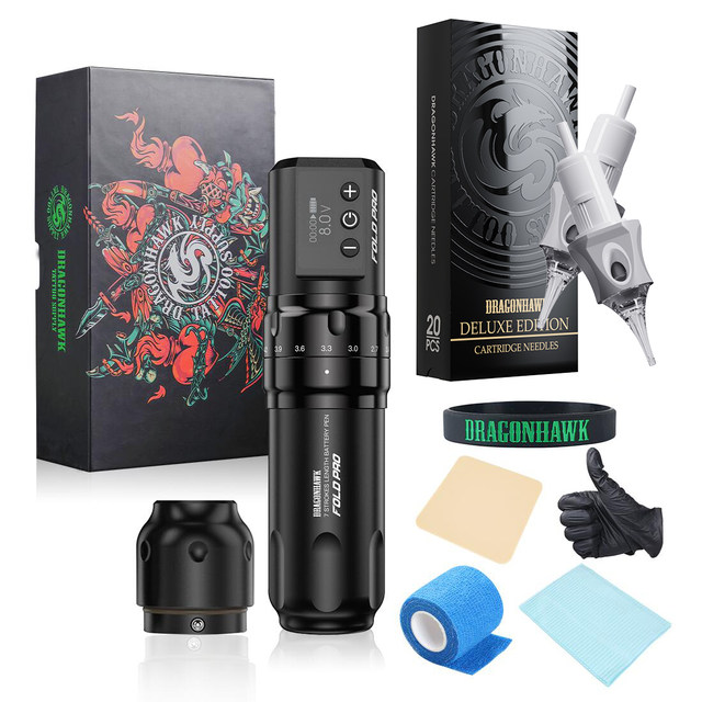 DragonHawk Fold Pro本体のみ Tattoo Kit | Dragonhawk Fold Pro Rotary Tattoo Machine Pen