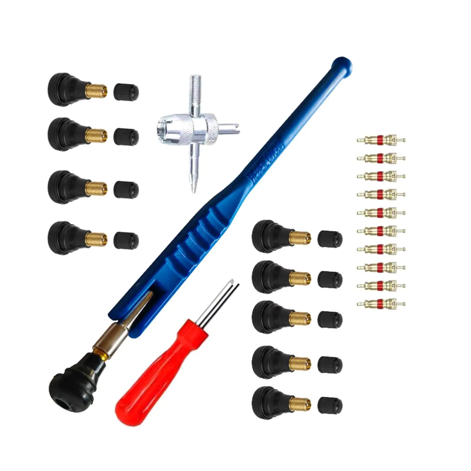 23Pcs TR412 Car Accessories Multifunctional Tire Repair Install Tool Tyre Valve Removal Tool for Car Truck Motorcycle Bike