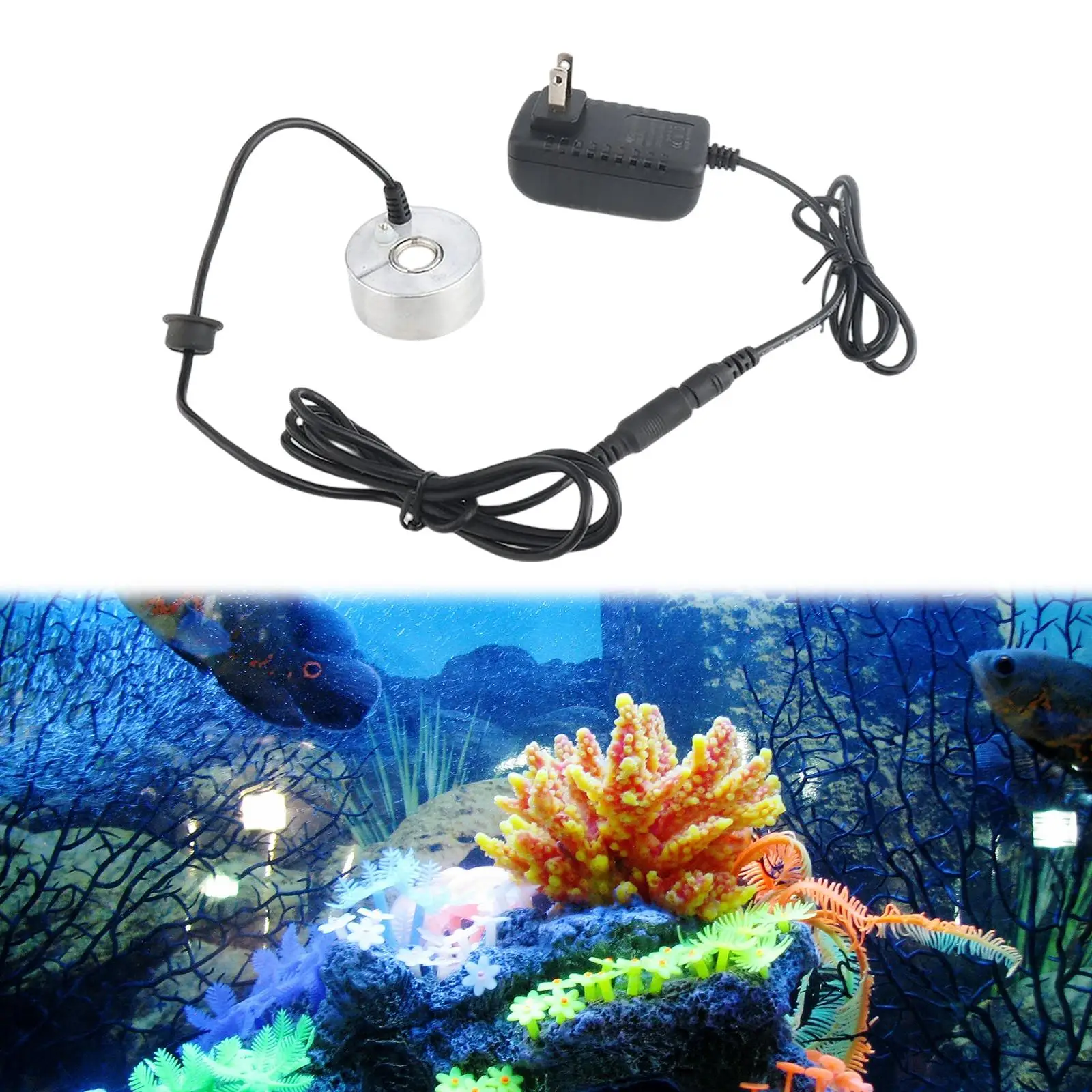 24V Ultrasonic Mist Maker Water Fountain Atomizer Air Humidifier Fogger for Decoration Indoor Rockery Garden Pond