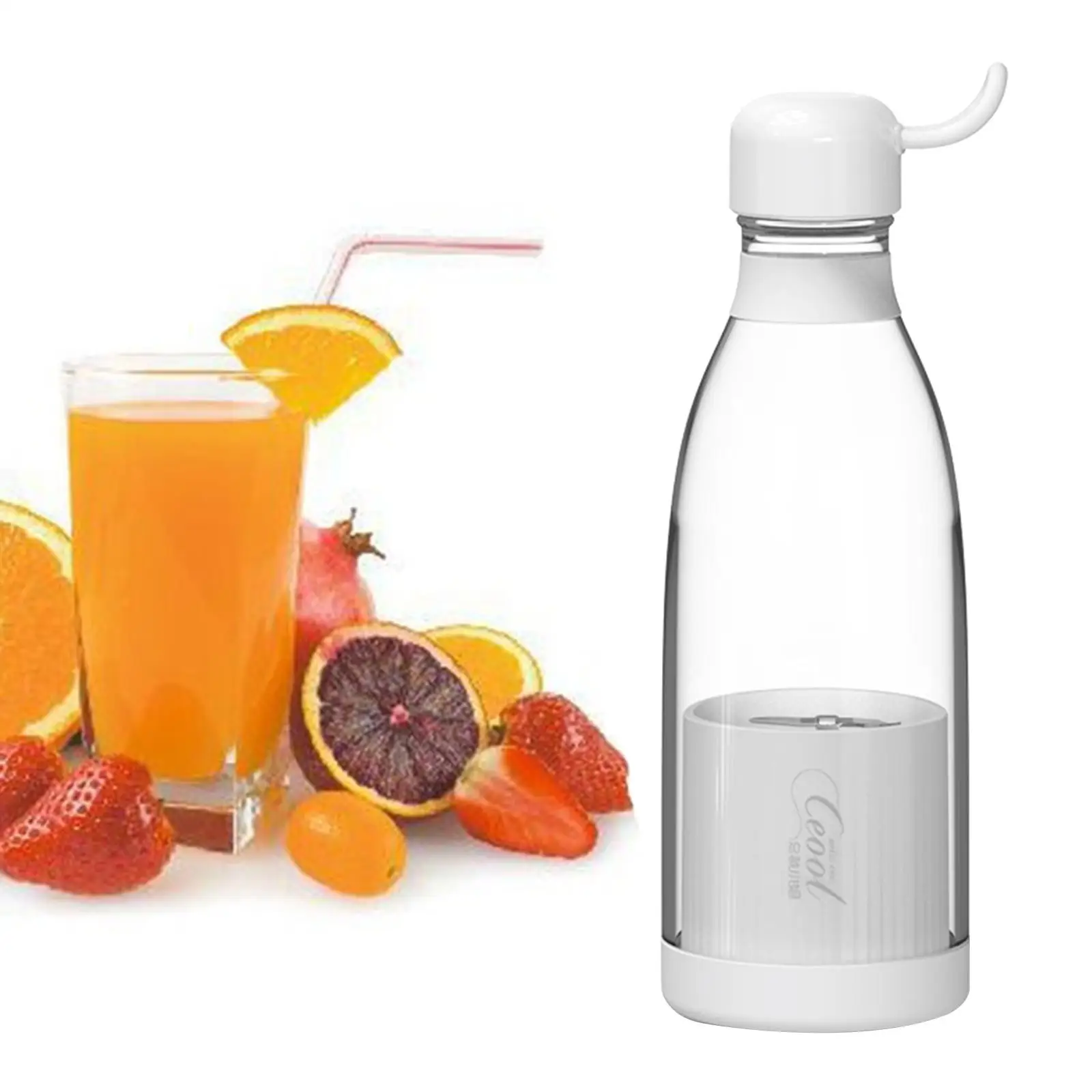 Blender Hand Held Food Grade PC White Removable for Smoothies Camping Nuts
