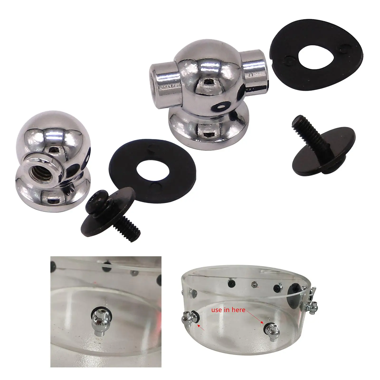 Snare Drum Lugs with Washer and Screw Easy to Install Replacement Parts Accessories