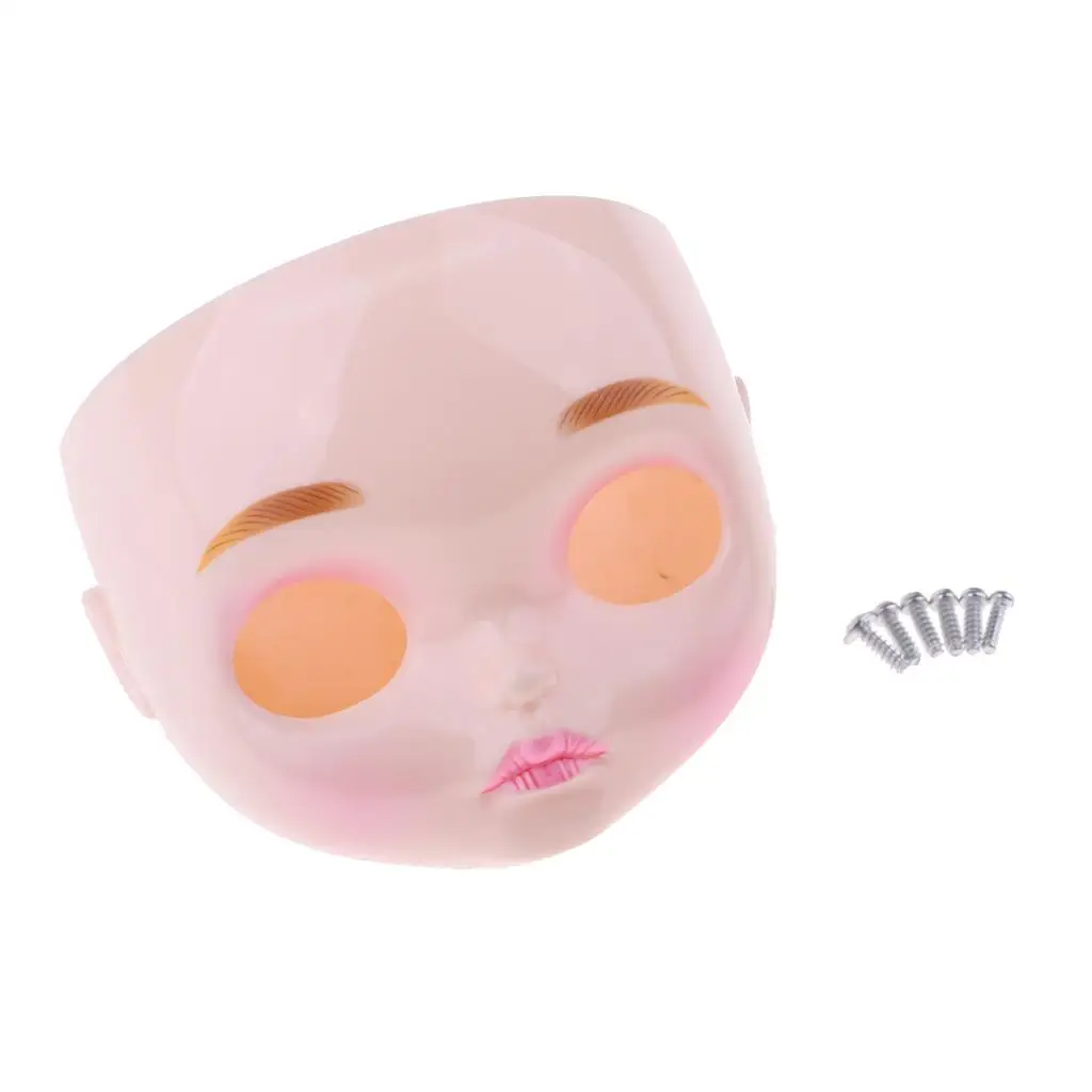 Doll Faceplate Backplate Head With Eyebrow Cheilogramma for 12inch Blythe #1