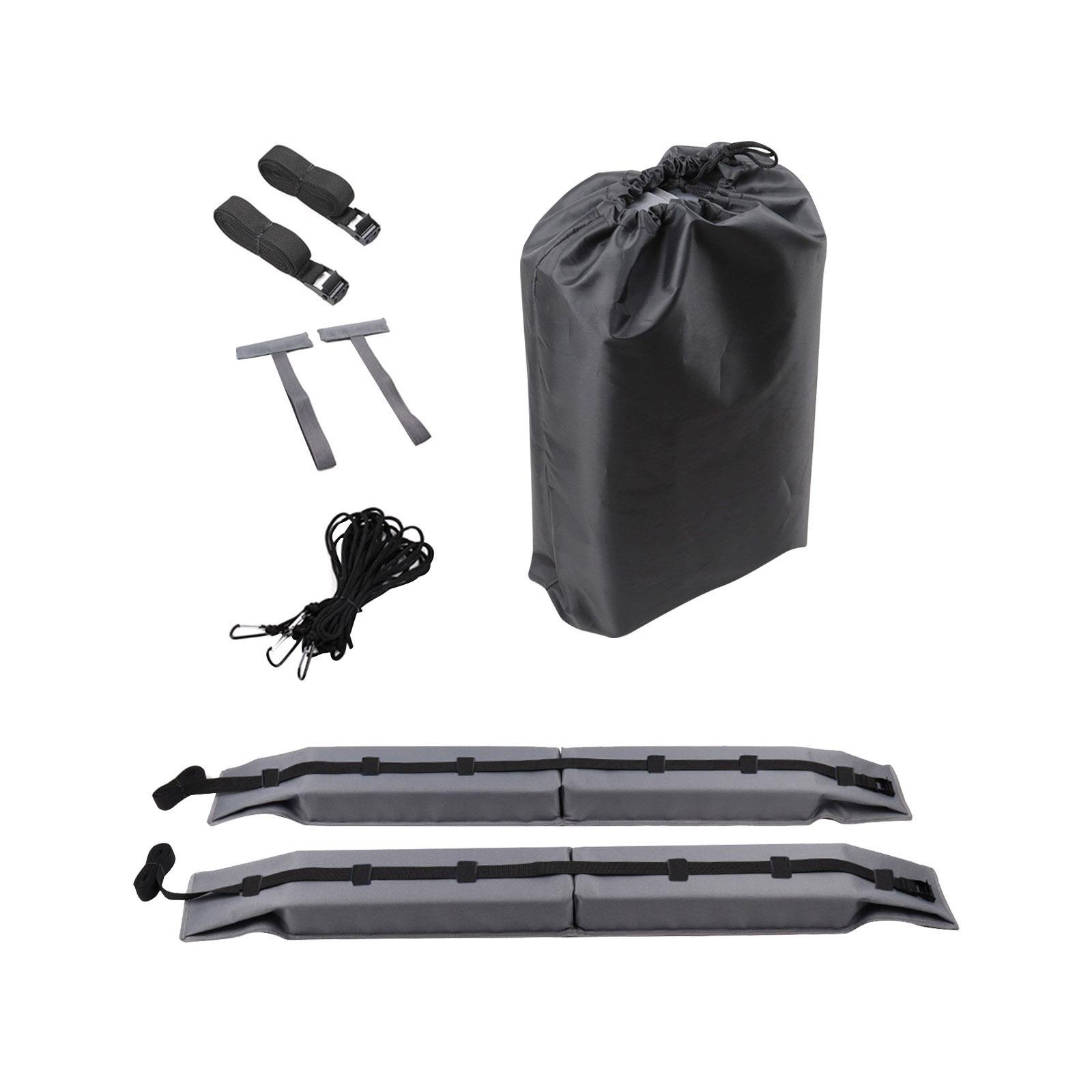 Universal Soft Roof Rack Pads for Kayak Canoe with Storage Bag 600D Oxford Cloth and EVA Foam 15ft Tie Down Straps Durable