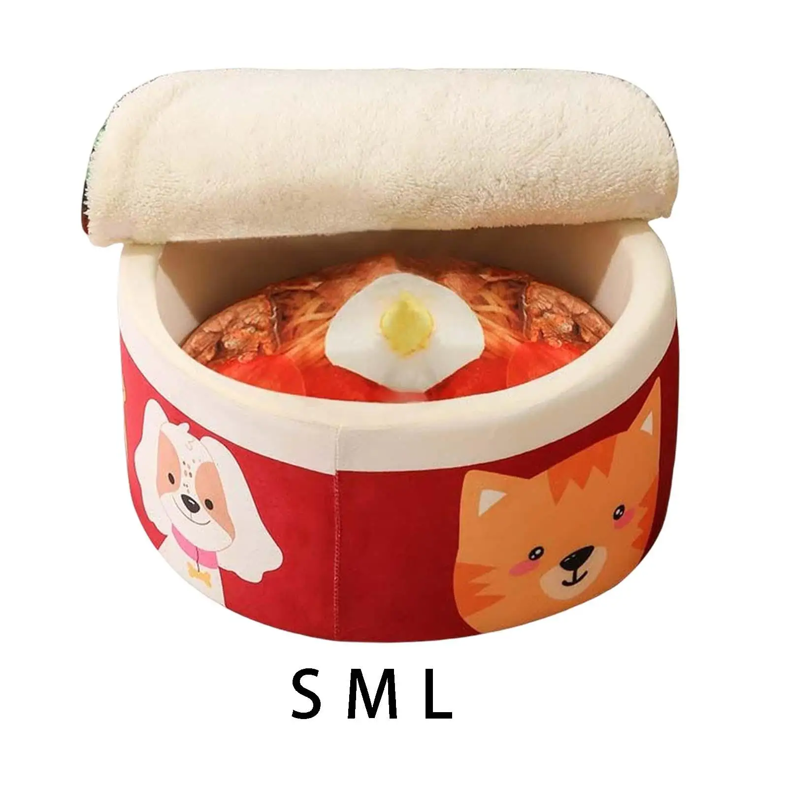 Japanese Style Instant Noodle Bed, Basket for Rabbits Small Medium Dog Puppy