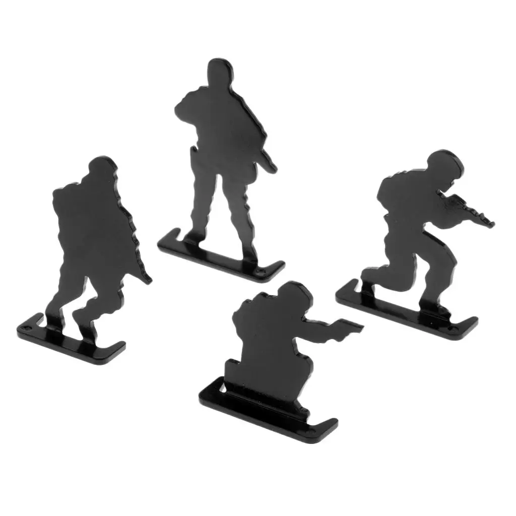 4pcs   Plinking Target Mini Soldiers Silhouette